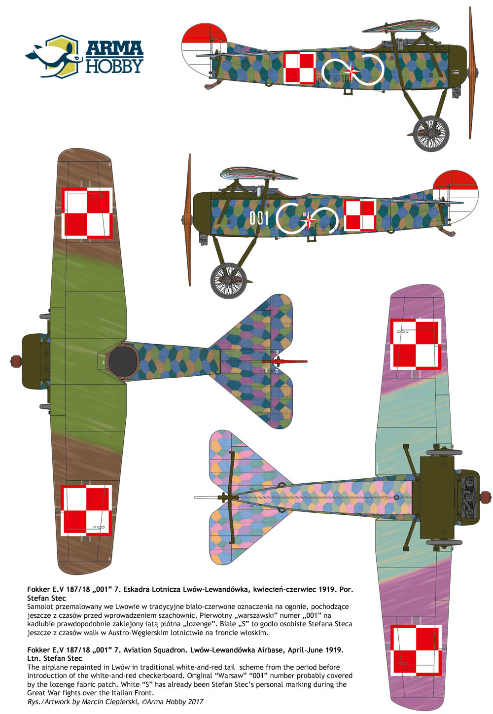 malowanie Fokker E.V por Steca